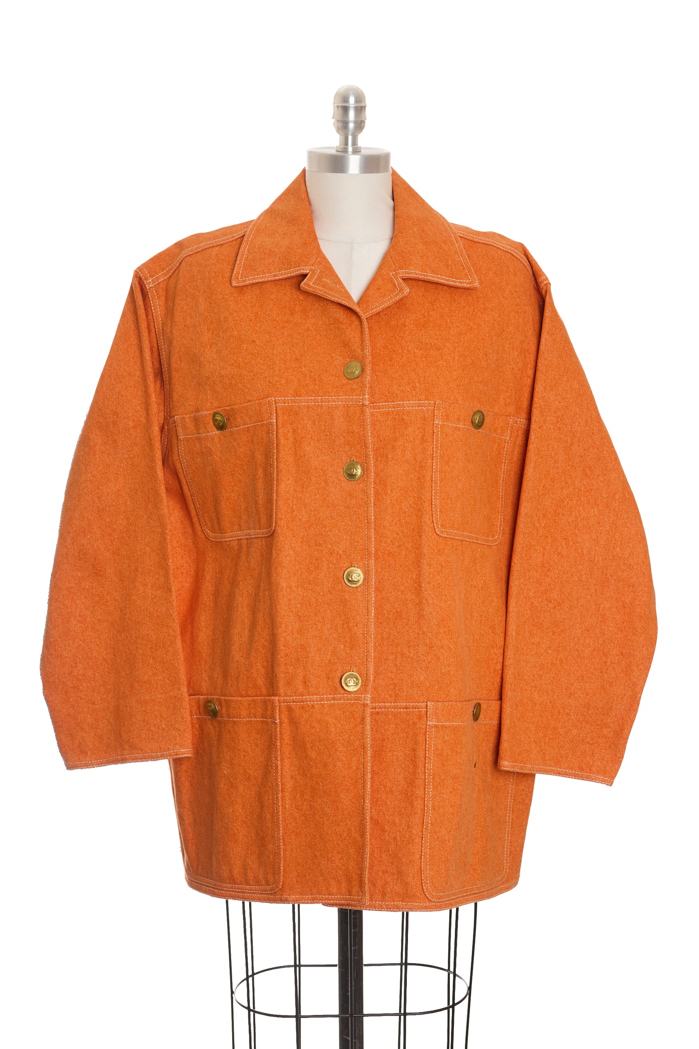 Chane 1994 SS Rare Vintage Orange Denim Jacket