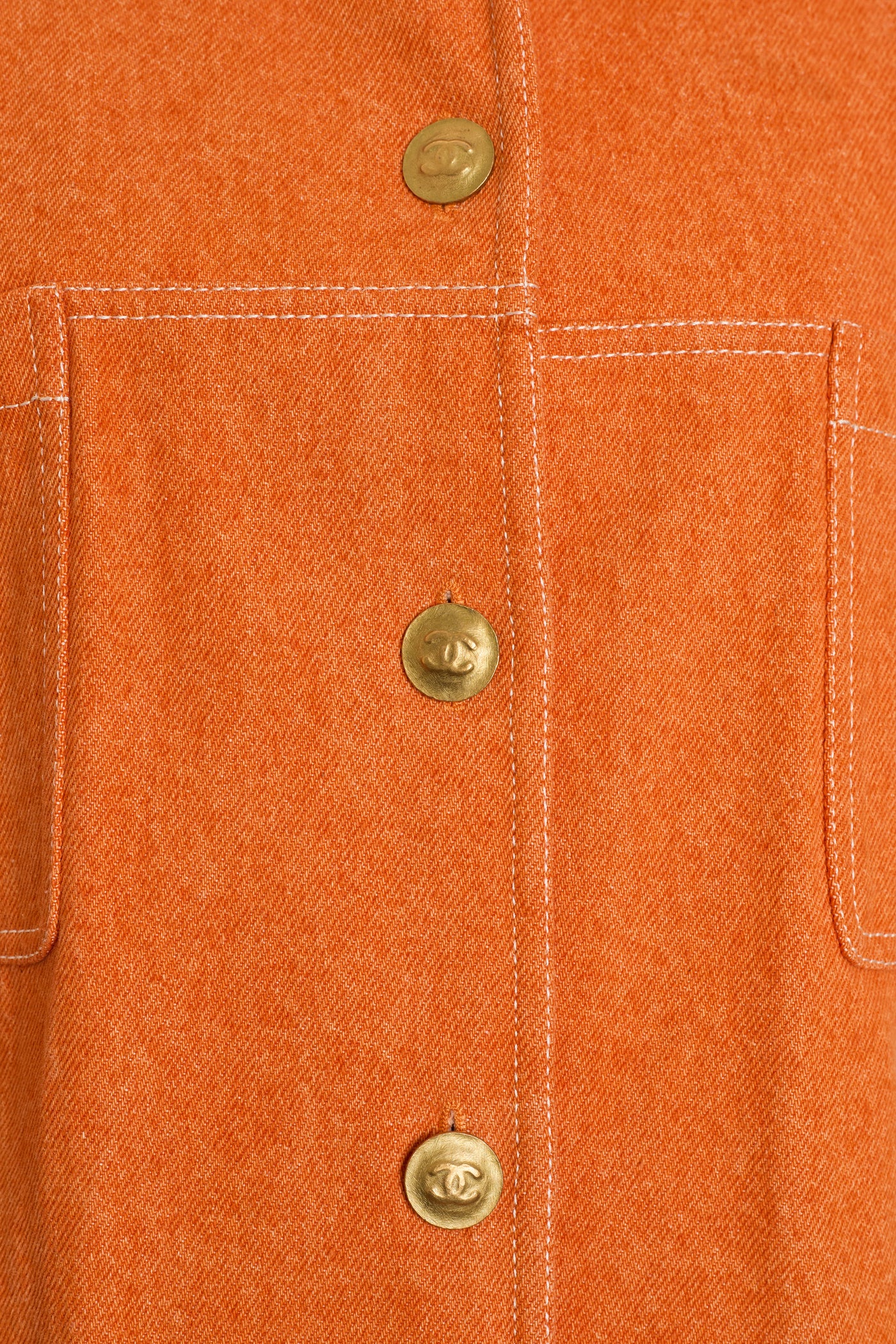 Chane 1994 SS Rare Vintage Orange Denim Jacket