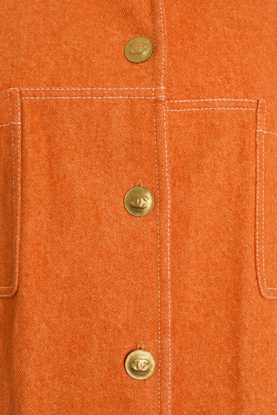 Chane 1994 SS Rare Vintage Orange Denim Jacket