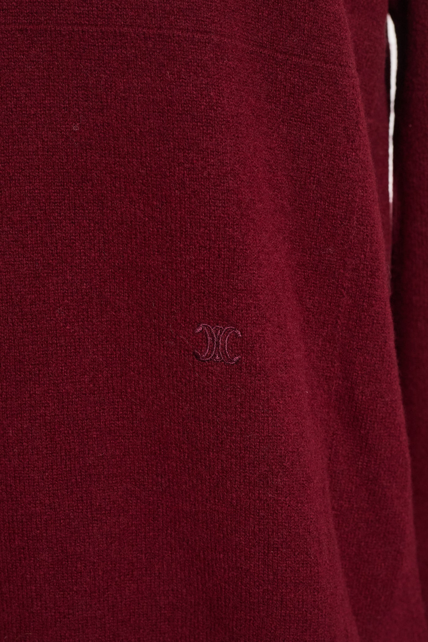 Celine Vintage Red V-Neck Sweater