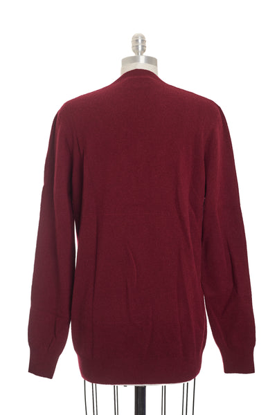 Celine Vintage Red V-Neck Sweater