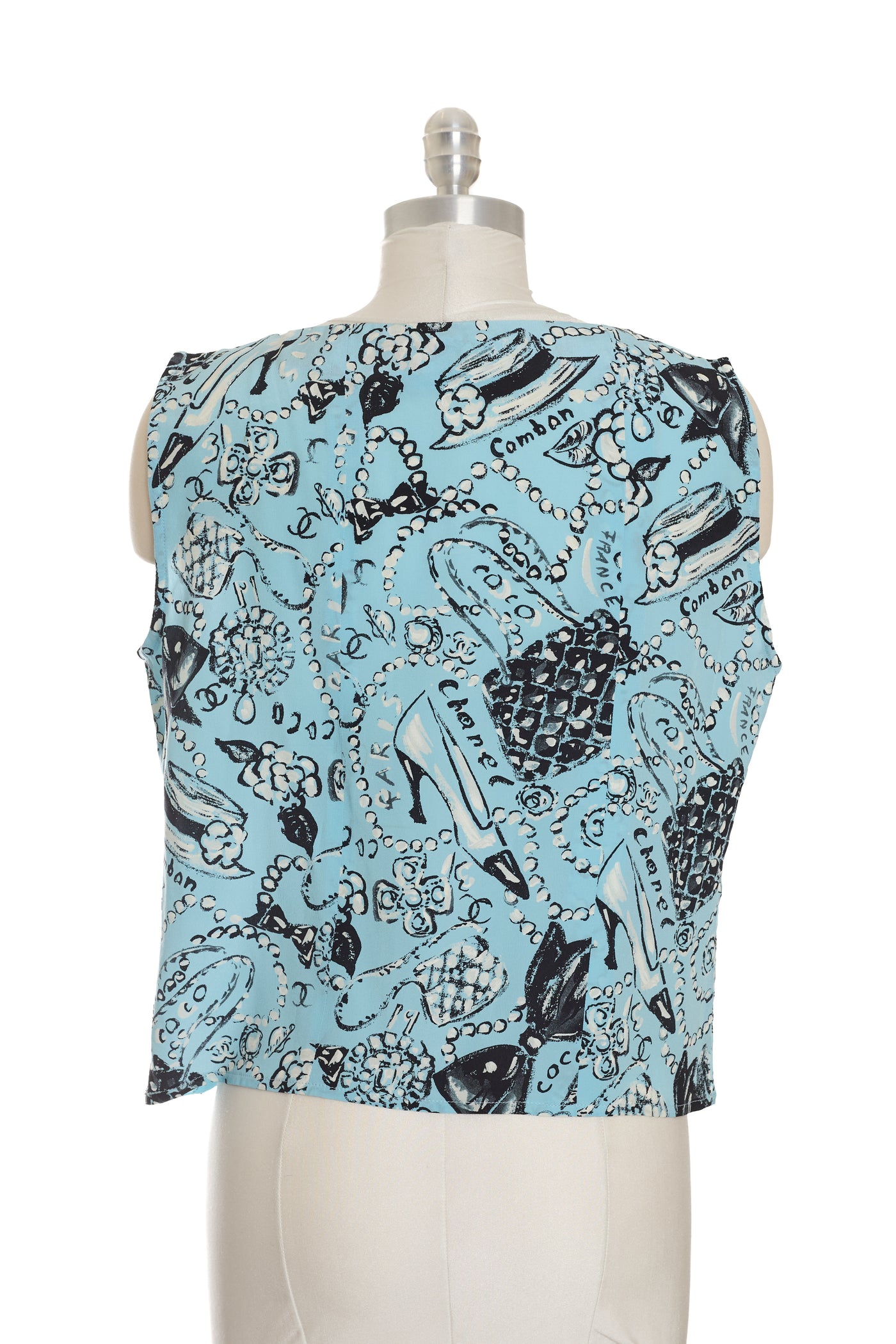 Chanel 1993 Runway Print Icons Tank