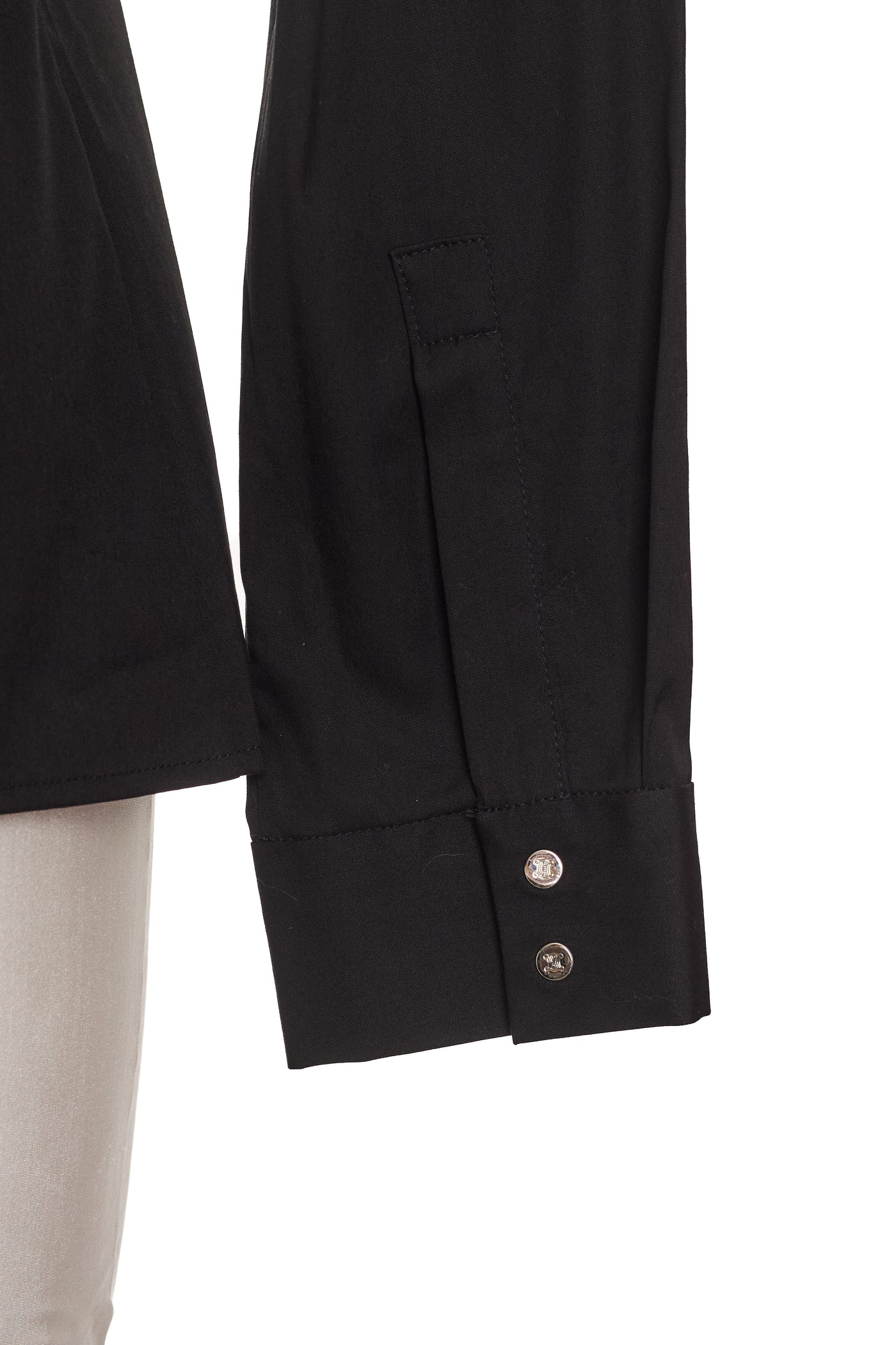 Celine Vintage Black Button Up