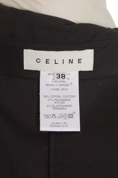 Celine Vintage Black Button Up