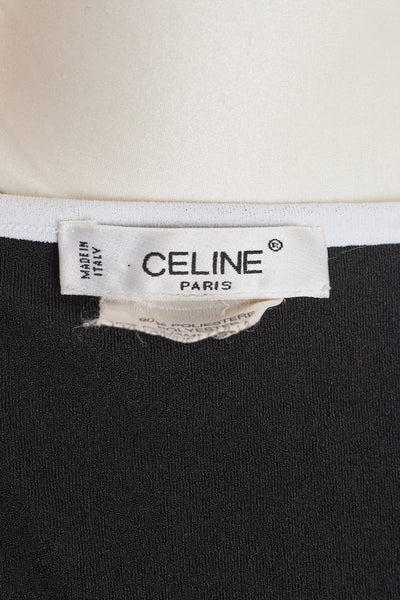 Celine Vintage Black Logo T-Shirt