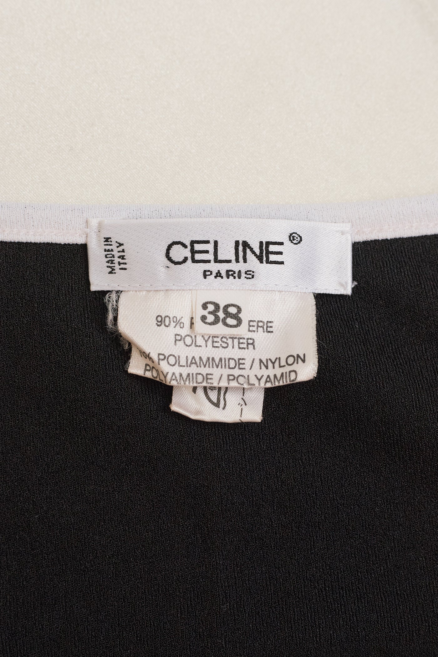 Celine Vintage Black Logo T-shirt