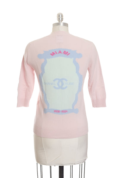 Chanel Baby Pink Cashmere Miami Sweater