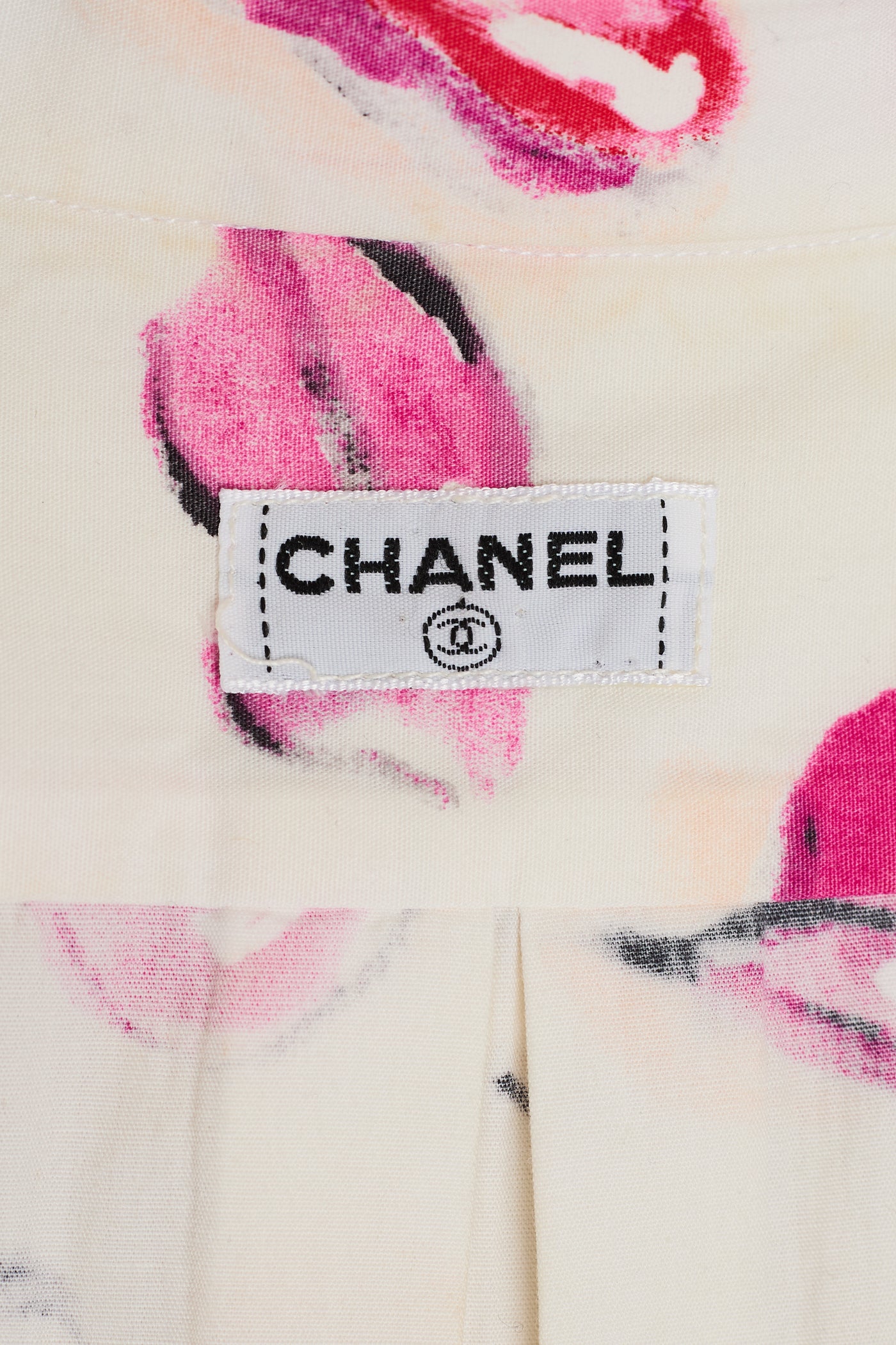 Chanel Vintage 1995 Spring Runway Lips Print Button Up