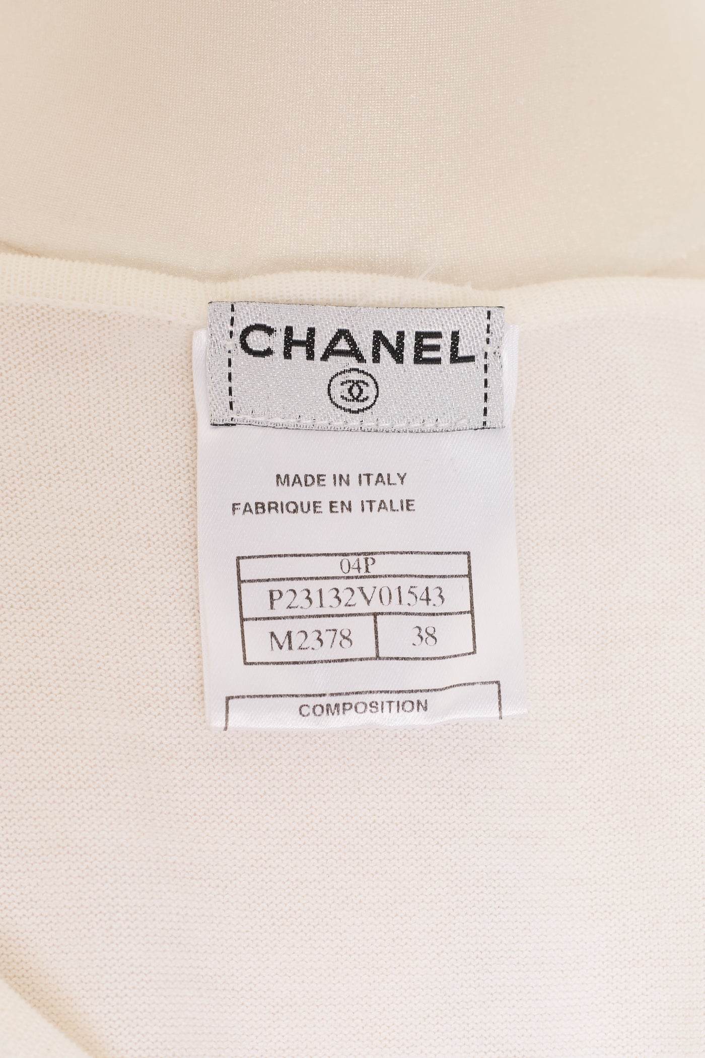 Chanel Vintage White Cotton Logo Tank