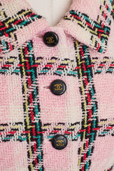 Chanel Vintage 1995 SS Barbie Runway Pink Tweed Jacket