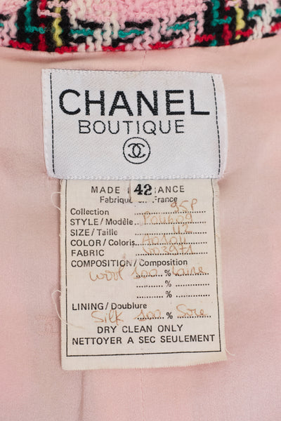 Chanel Vintage 1995 SS Barbie Runway Pink Tweed Jacket