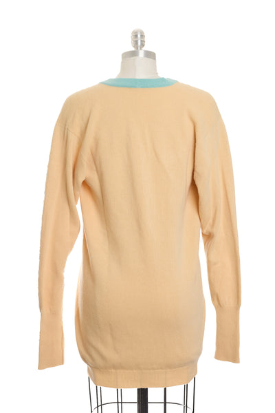 Chanel Vintage Two-Tone Cashmere Cardigan