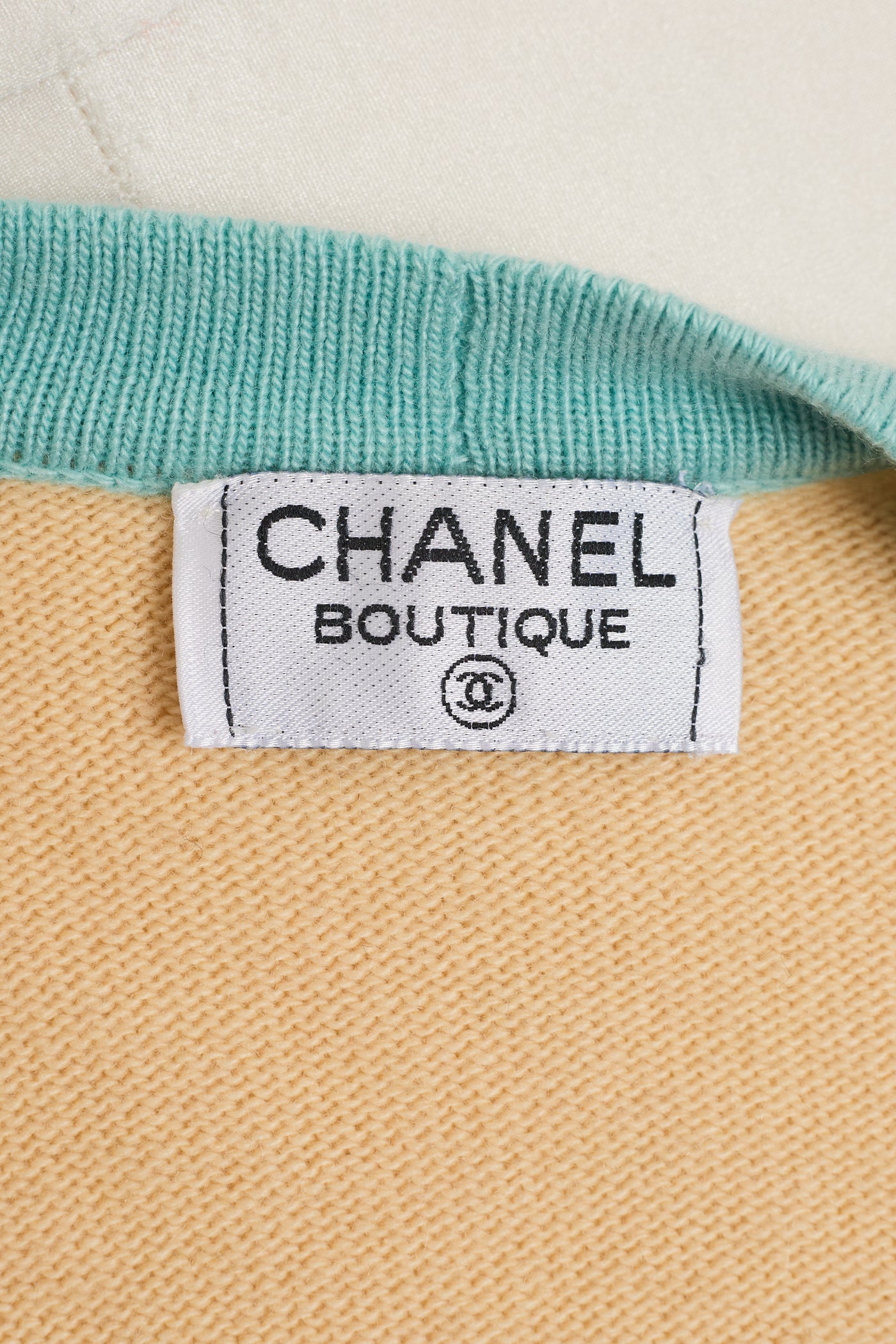 Chanel Vintage Two-Tone Cashmere Cardigan