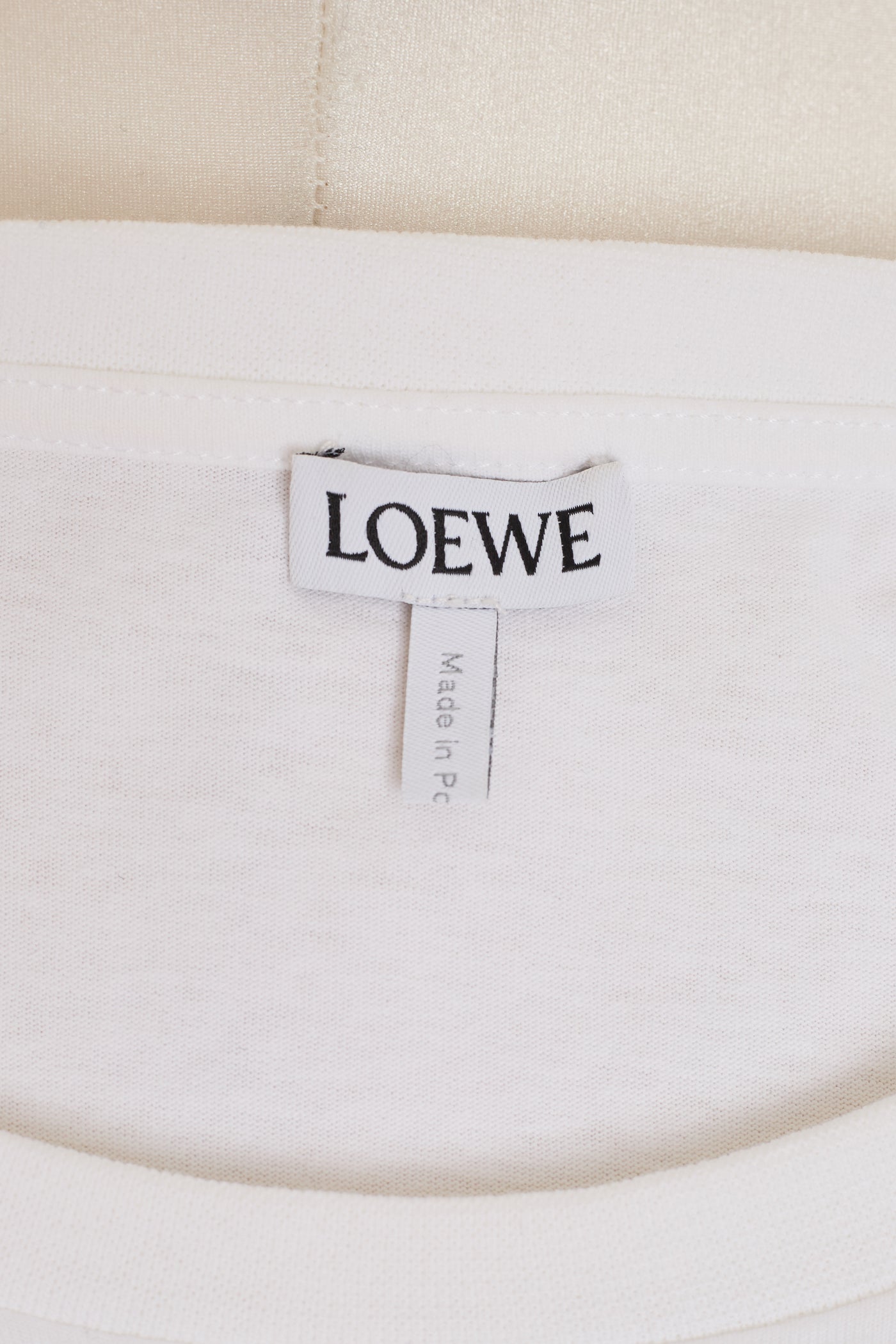 Loewe White Cotton Logo T-Shirt