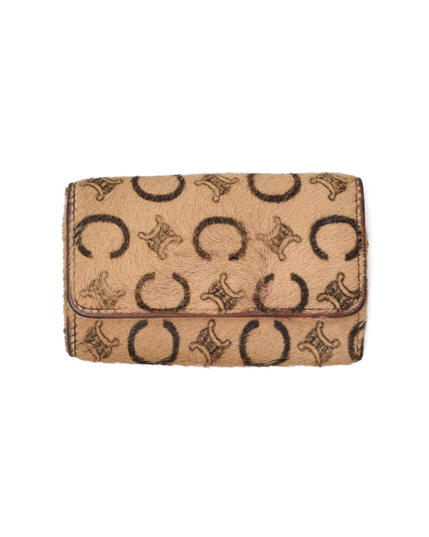 Celine Vintage Pony Hair Pouch and Key Holder Set