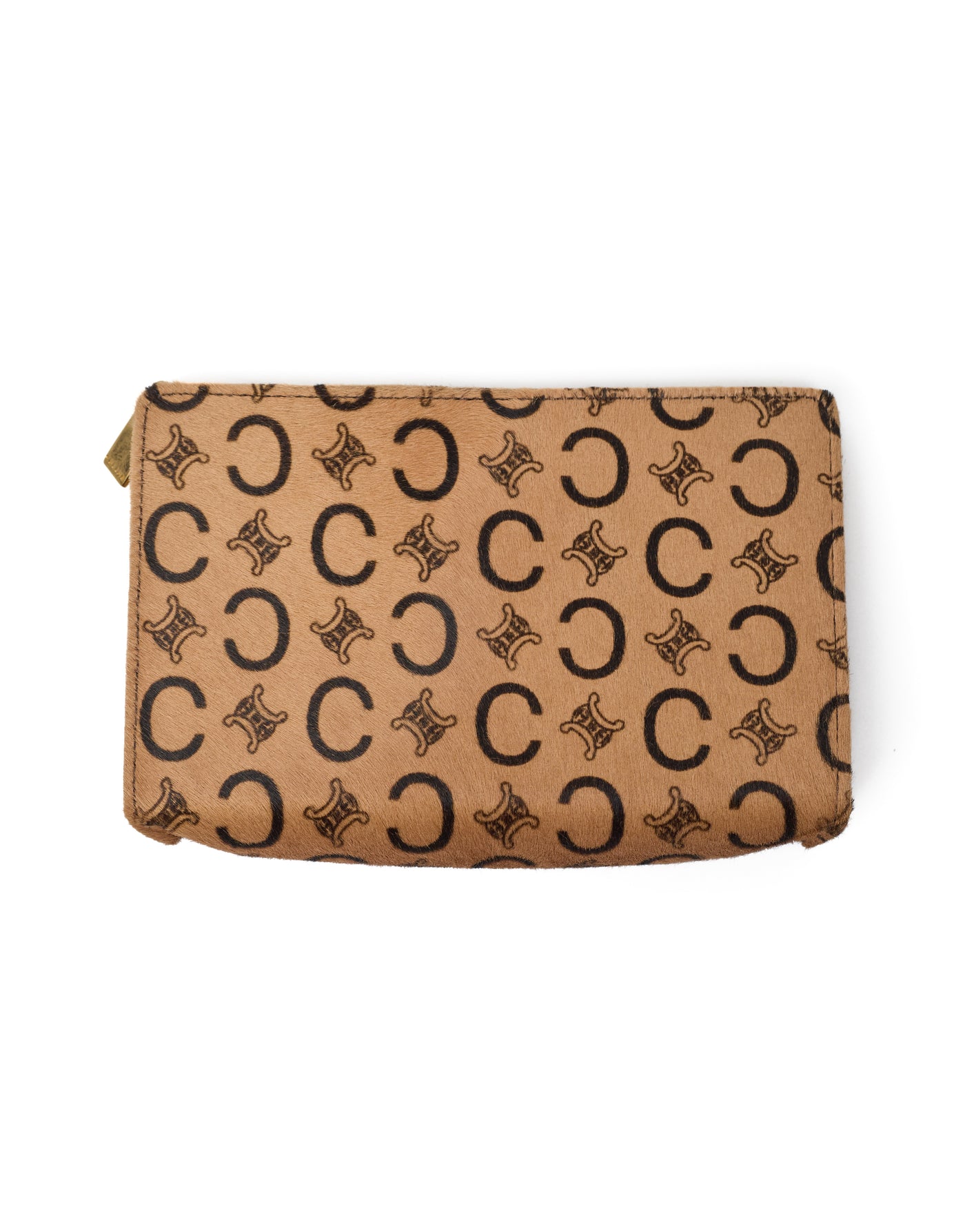 Celine Vintage Pony Hair Pouch and Key Holder Set