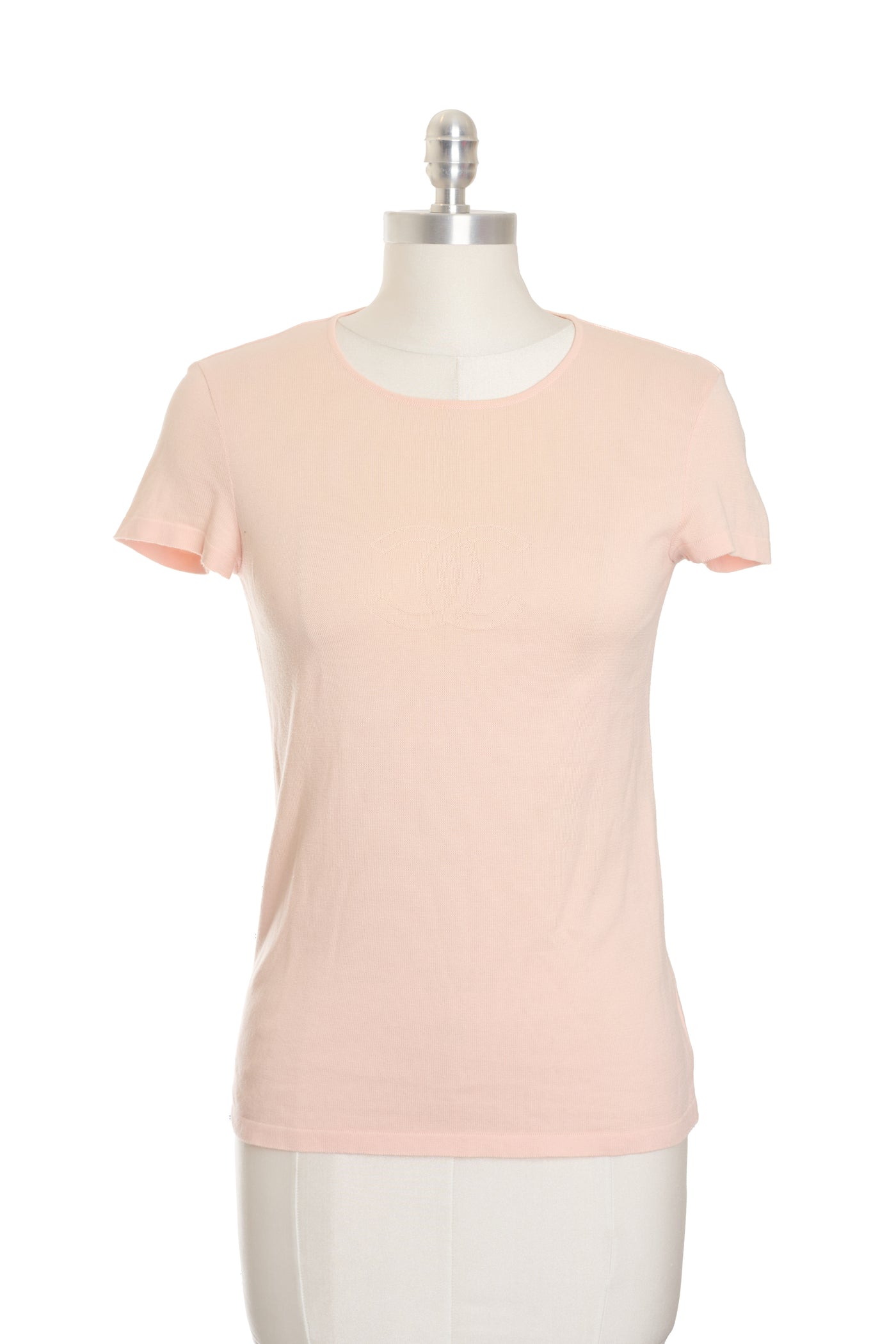 Chanel Pink Cotton CC Top