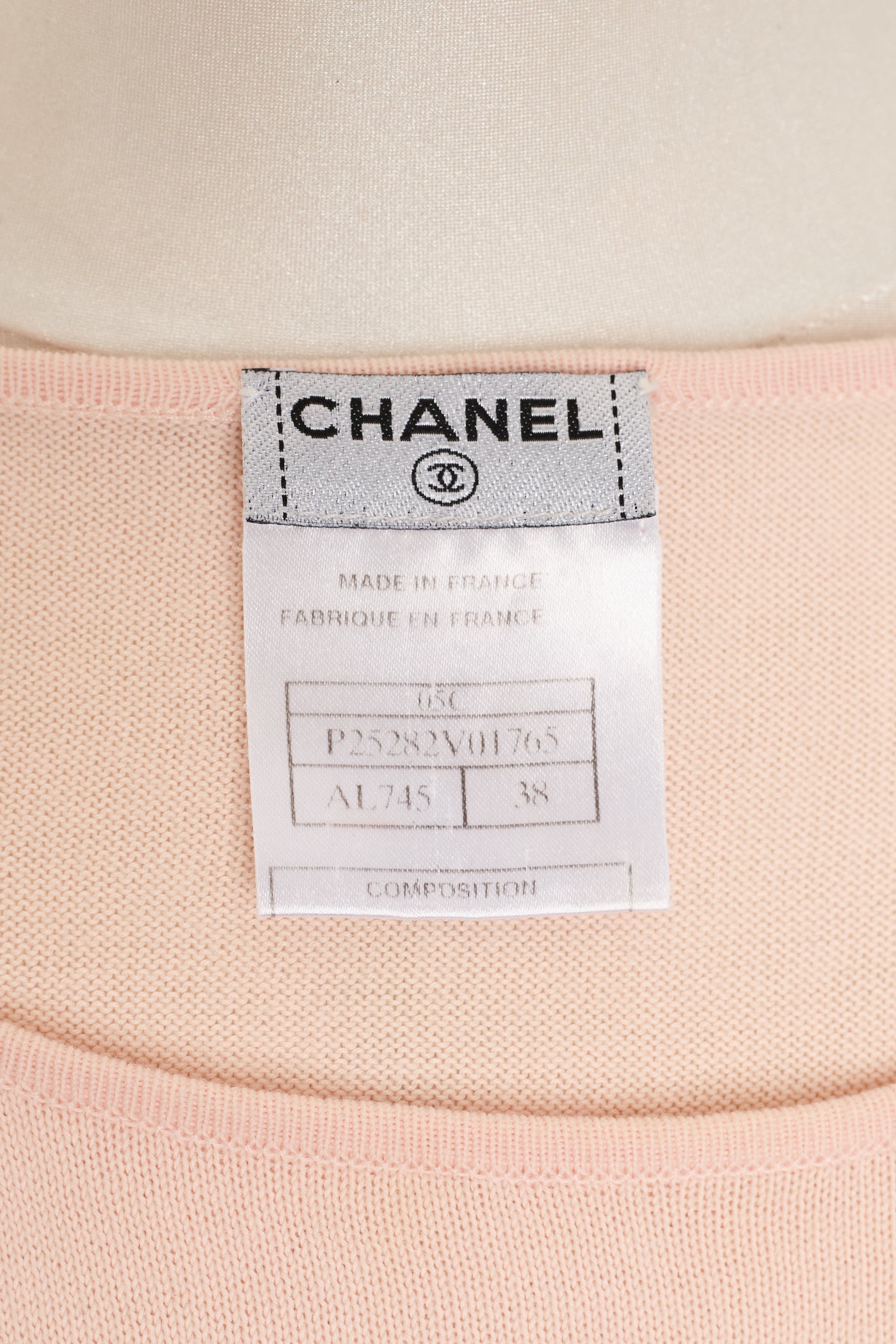 Chanel Pink Cotton CC Top