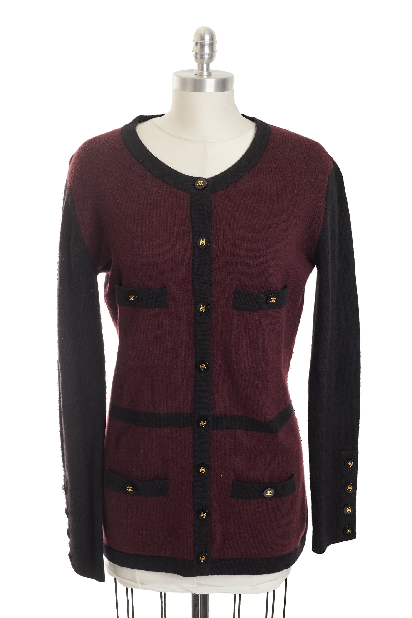 Chanel Vintage Two Tone Cardigan