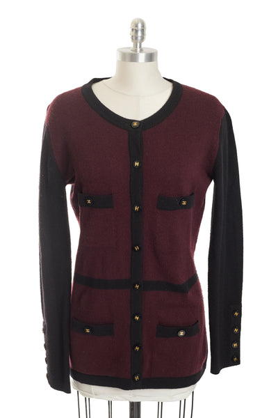 Chanel Vintage Two Tone Cardigan