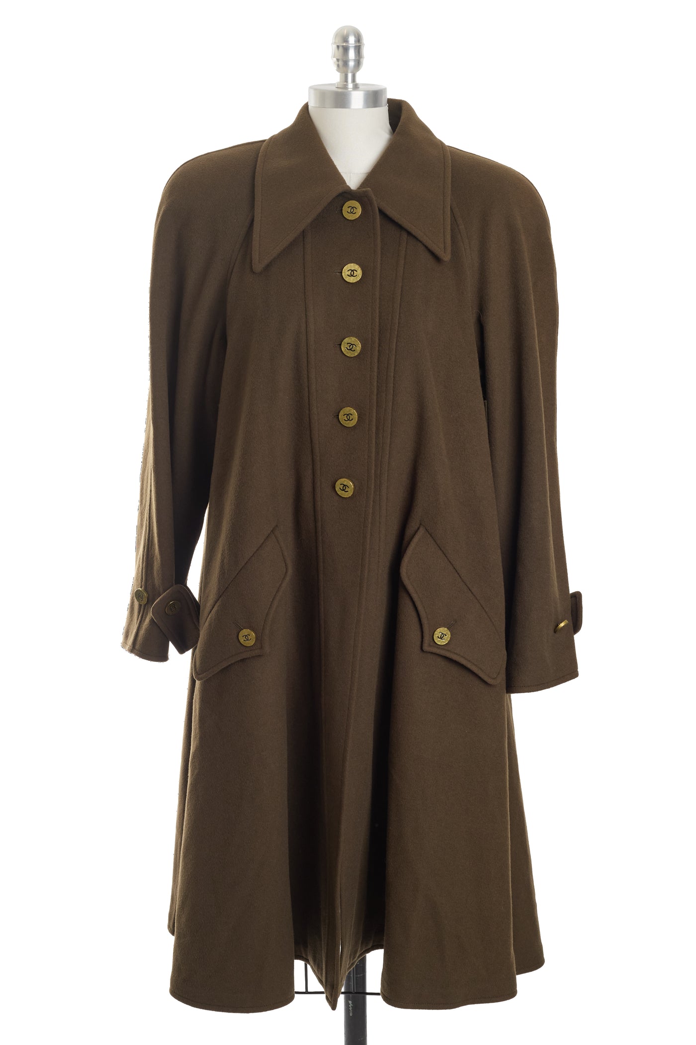 Chanel Vintage Green Cashmere Coat