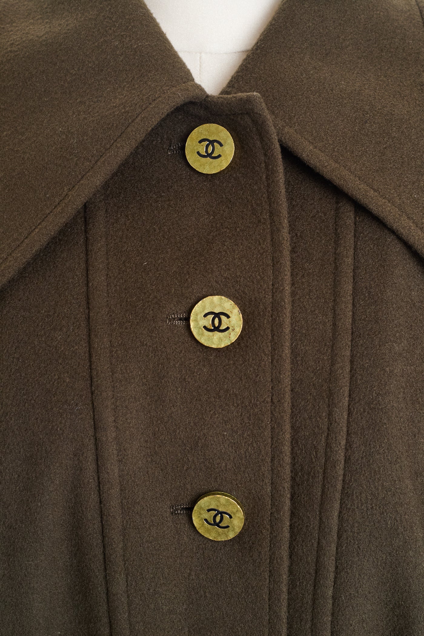 Chanel Vintage Green Cashmere Coat
