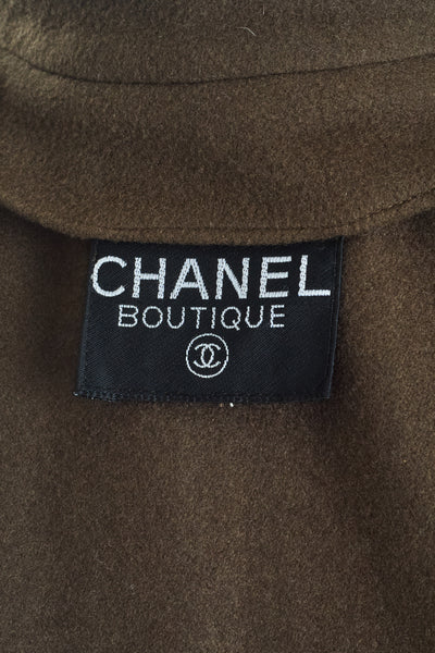 Chanel Vintage Green Cashmere Coat