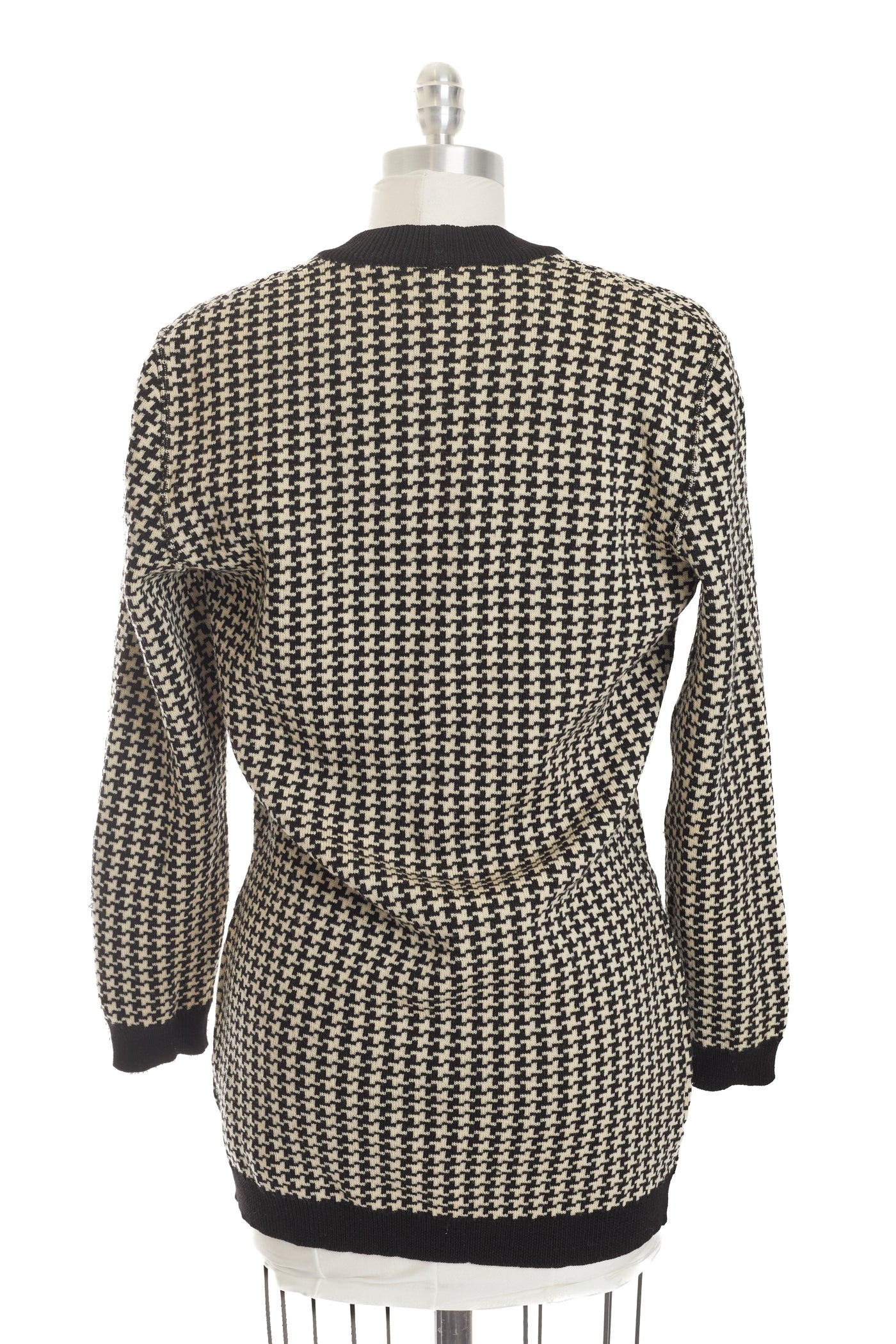 Celine Vintage Houndstooth Cardigan