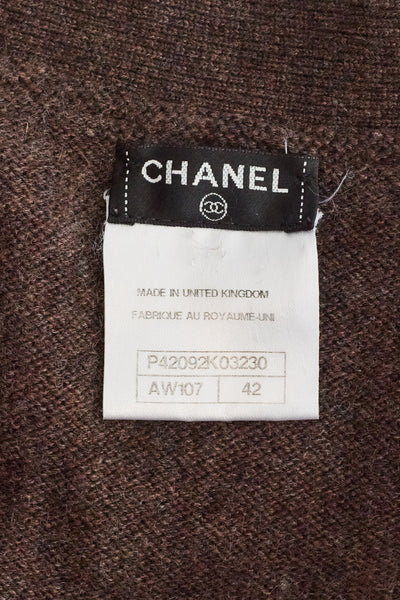 Chanel Brown Cashmere Cardigan