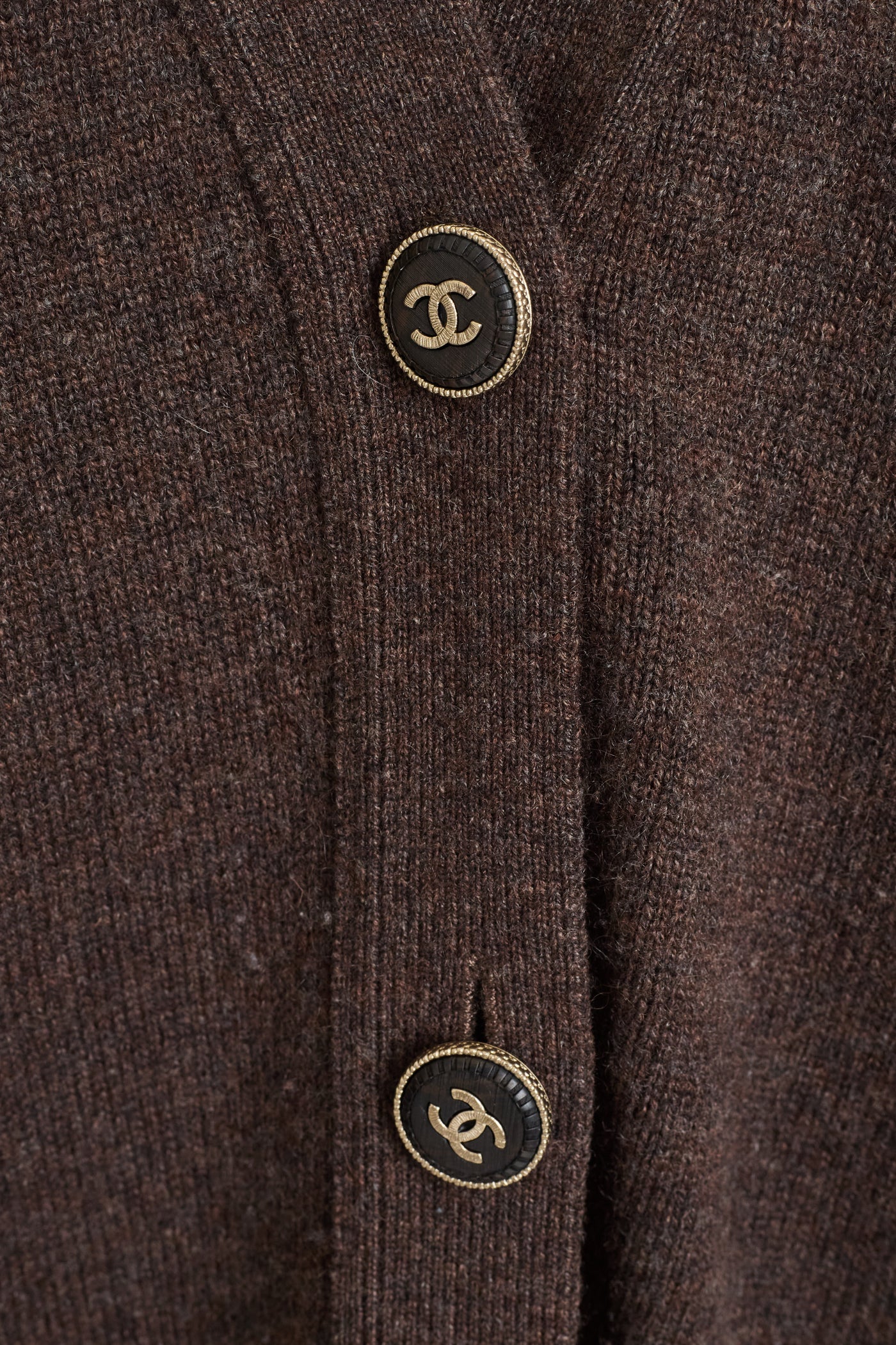 Chanel Brown Cashmere Cardigan