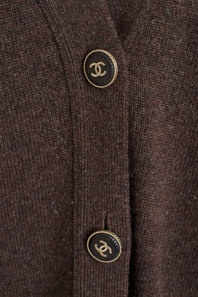 Chanel Brown Cashmere Cardigan