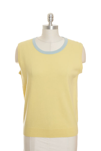 Chanel 1996 Yellow and Blue Cashmere Tank