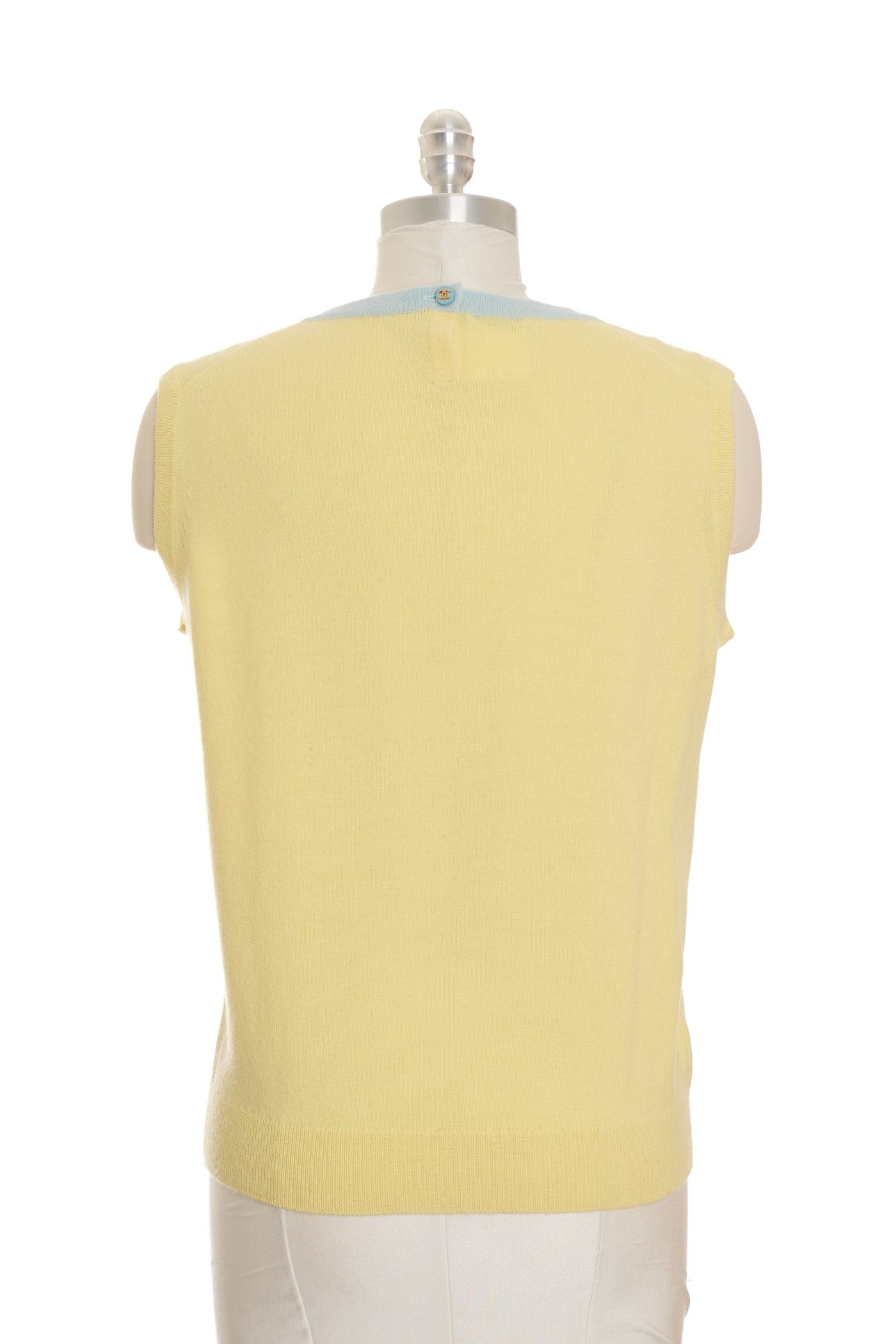 Chanel 1996 Yellow and Blue Cashmere Tank