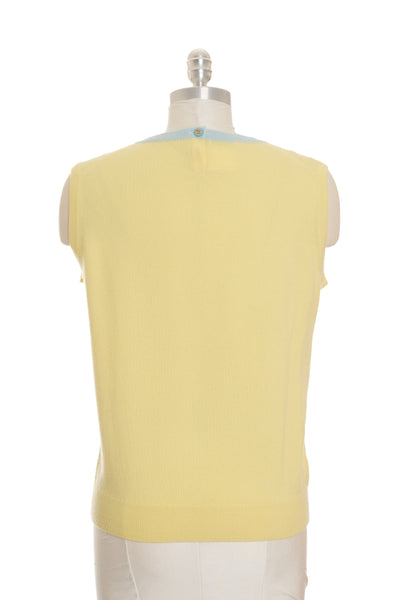 Chanel 1996 Yellow and Blue Cashmere Tank