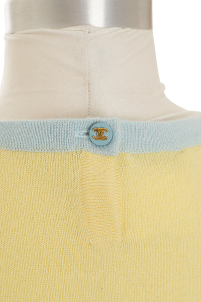 Chanel 1996 Yellow and Blue Cashmere Tank
