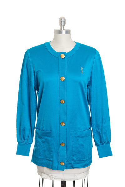 Saint Laurent Vintage Blue Cardigan