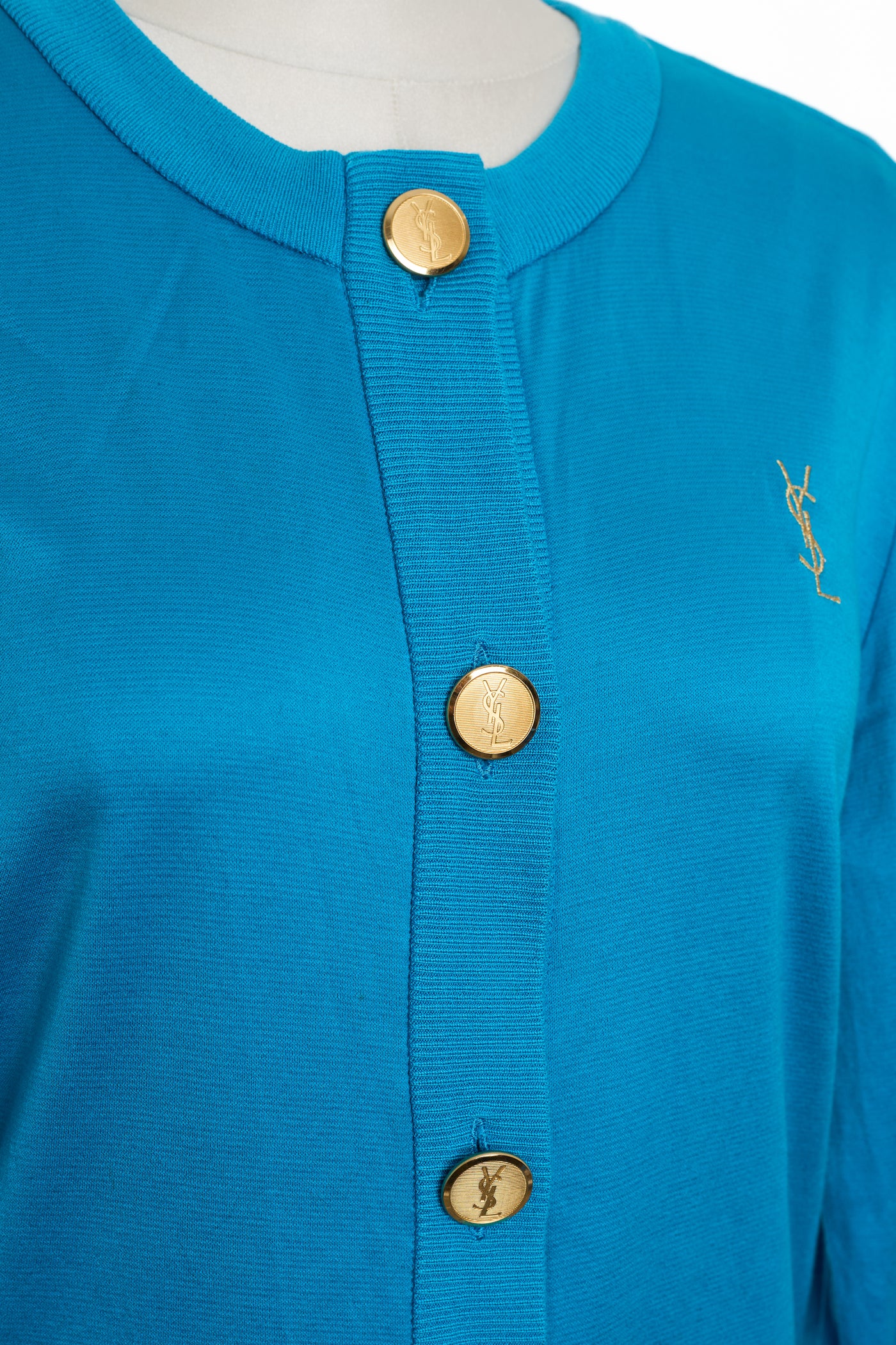 Saint Laurent Vintage Blue Cardigan