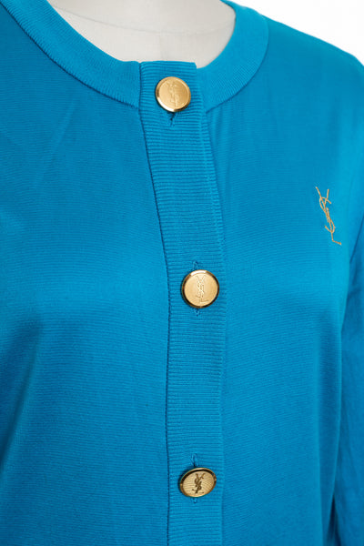 Saint Laurent Vintage Blue Cardigan