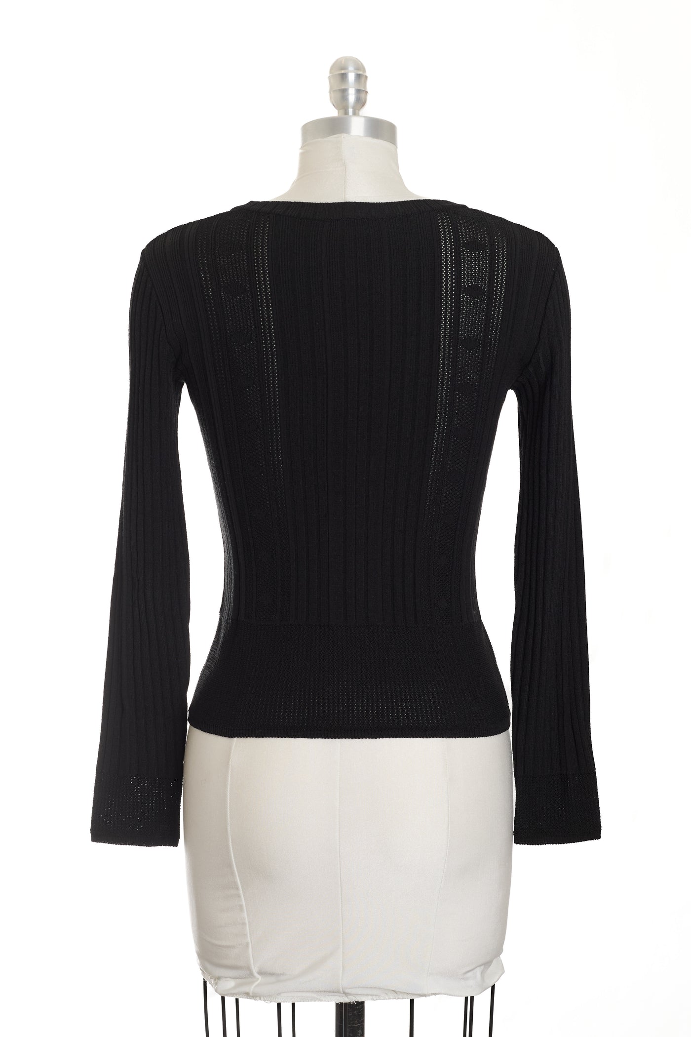 Chanel Camellia Flower Knit CC Long Sleeve