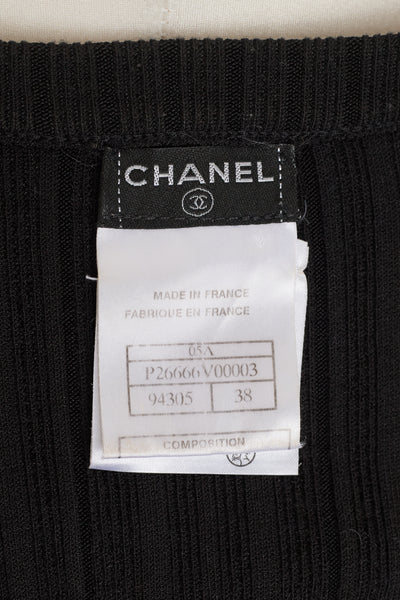 Chanel Camellia Flower Knit CC Long Sleeve