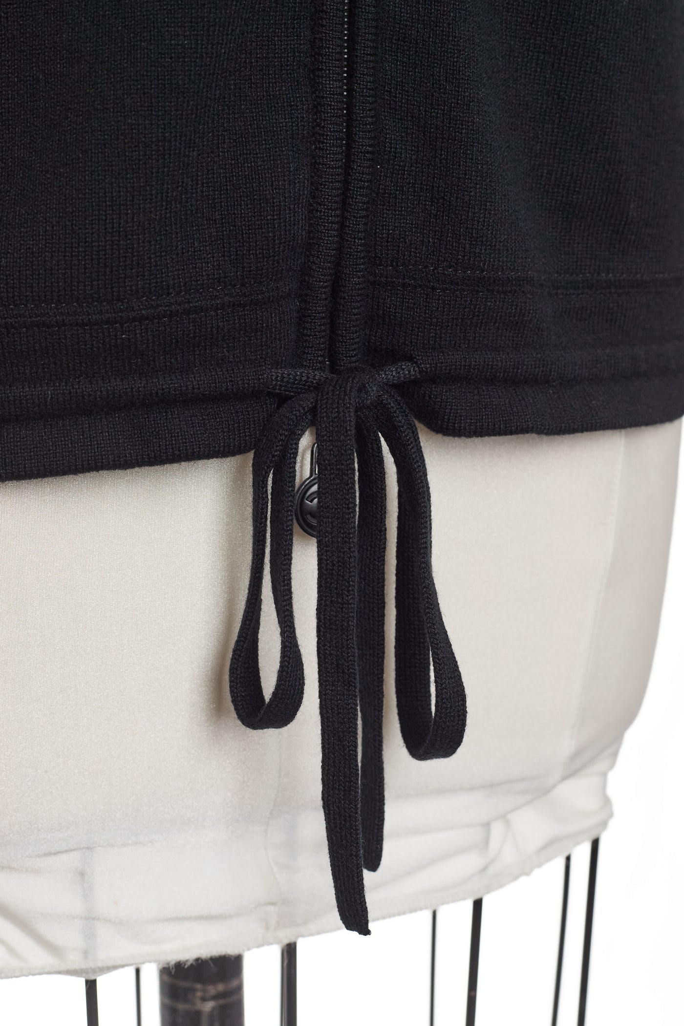 Chanel Black Cashmere CC Zip Up