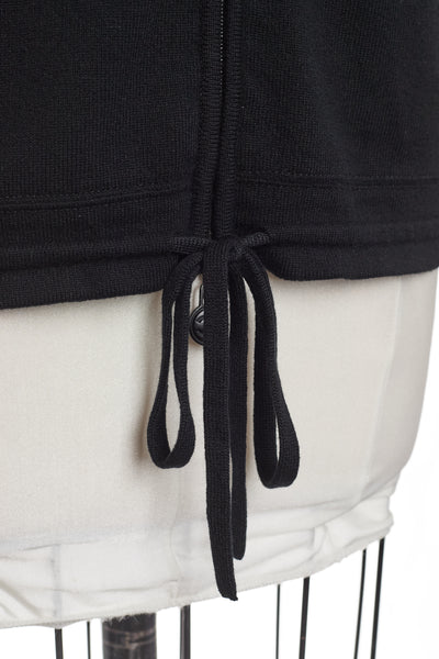 Chanel Black Cashmere CC Zip Up