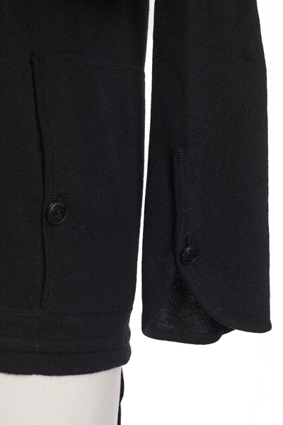 Chanel Black Cashmere CC Zip Up