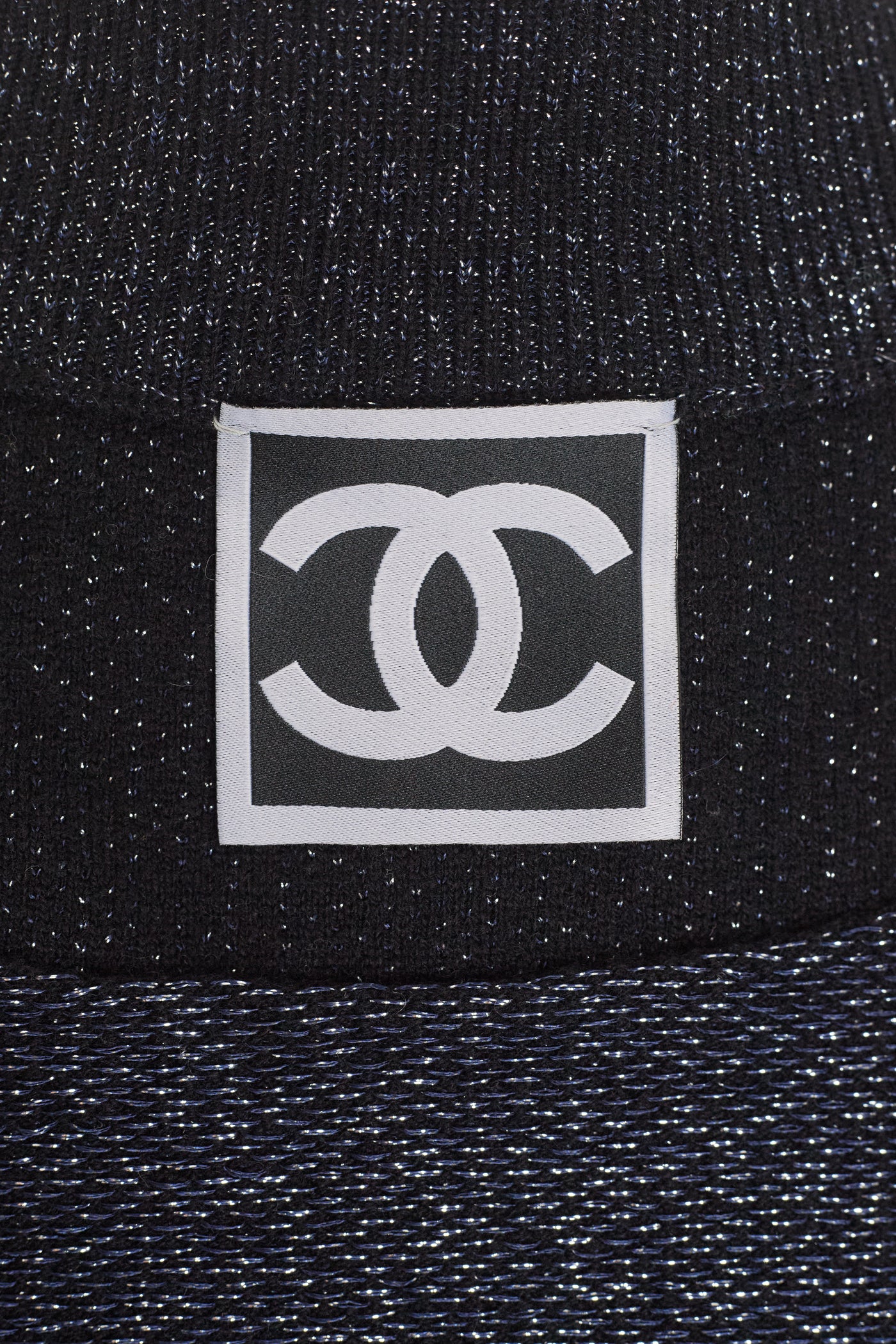 Chanel Long Sleeve Dark Blue Glitter Jacket