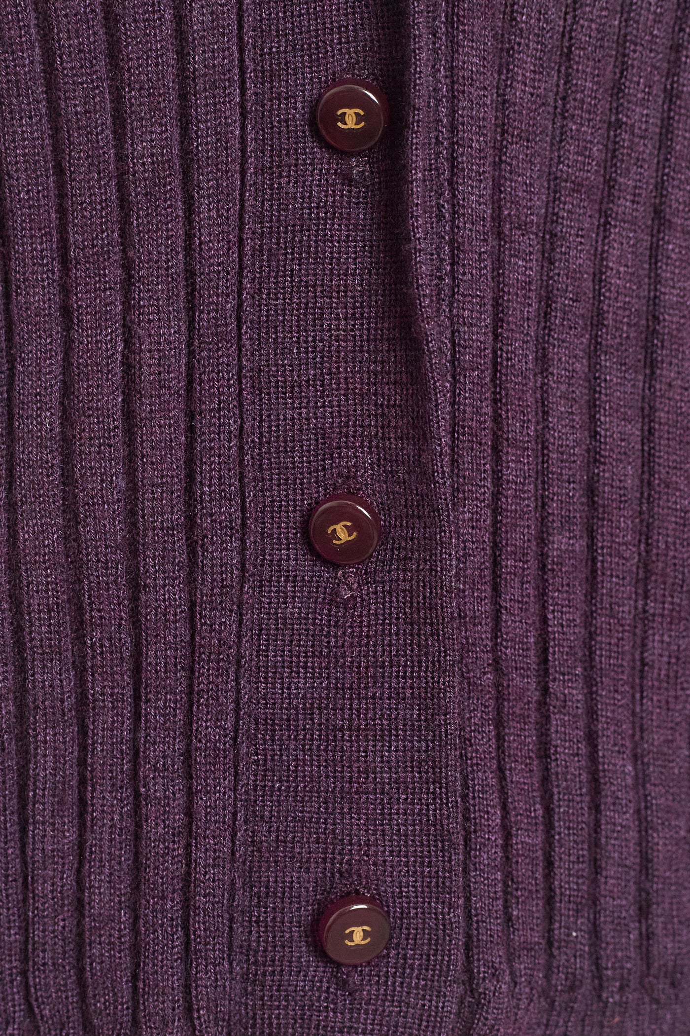 Chanel Purple Cashmere Cardigan