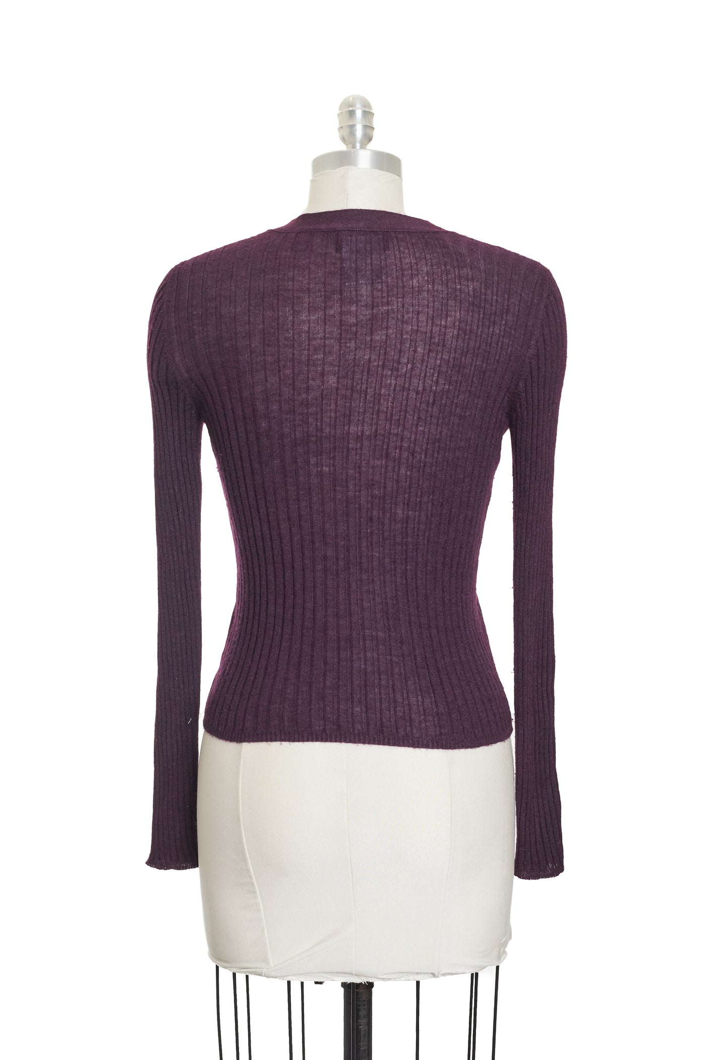 Chanel Purple Cashmere Cardigan