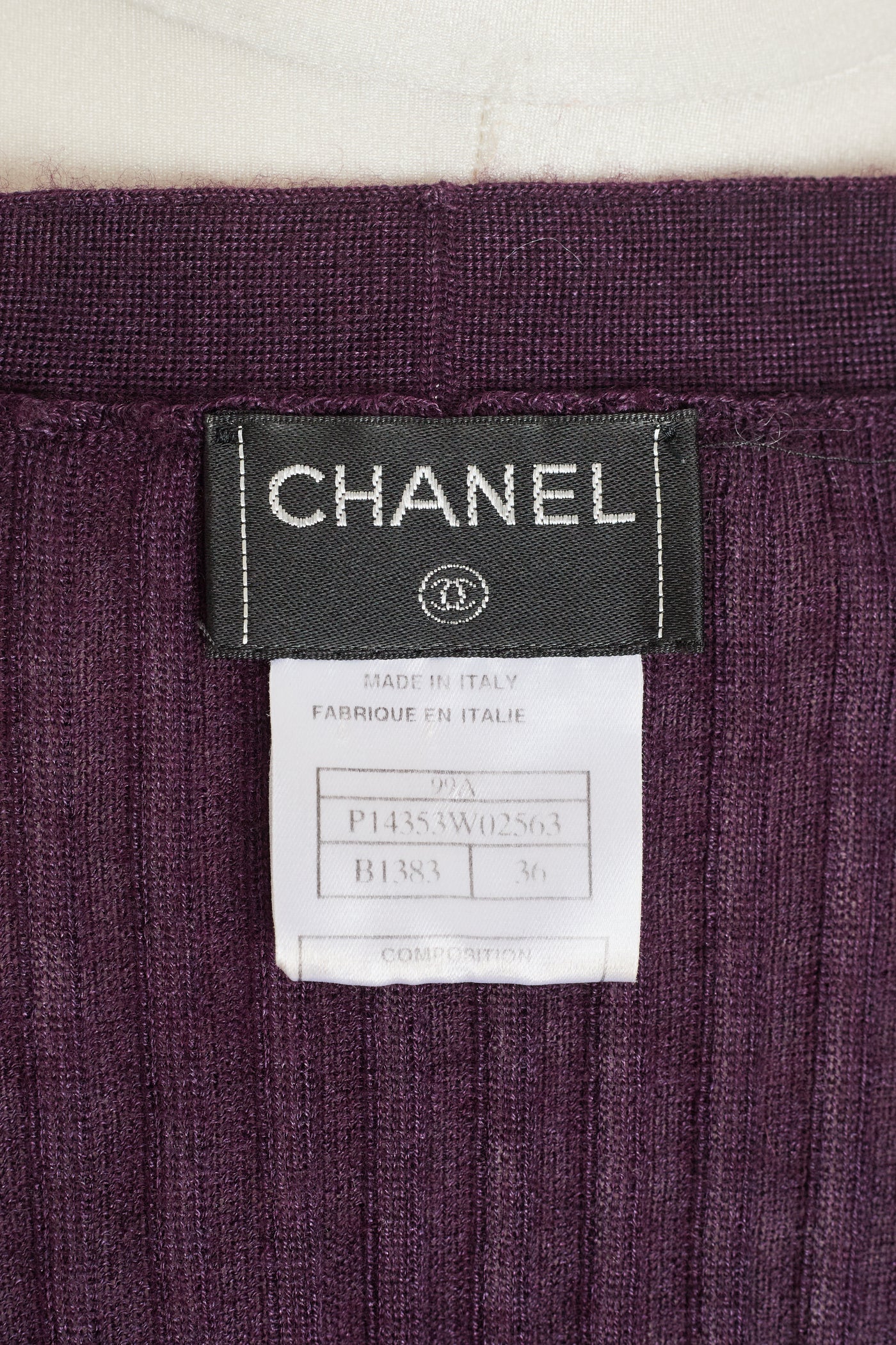 Chanel Purple Cashmere Cardigan
