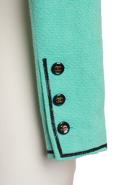 Chanel Rare Vintage 1995 SS Barbie Runway Teal Cropped Jacket