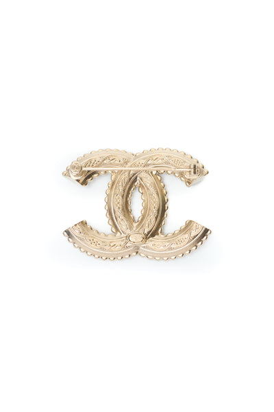Chanel Crystal Filigree CC Brooch