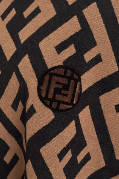 Fendi Wool Monogram Poncho